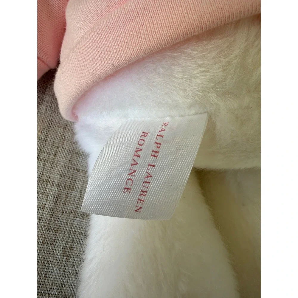 Ralph Lauren Teddy Bear Pink Excellent Romance Hoodie Plush